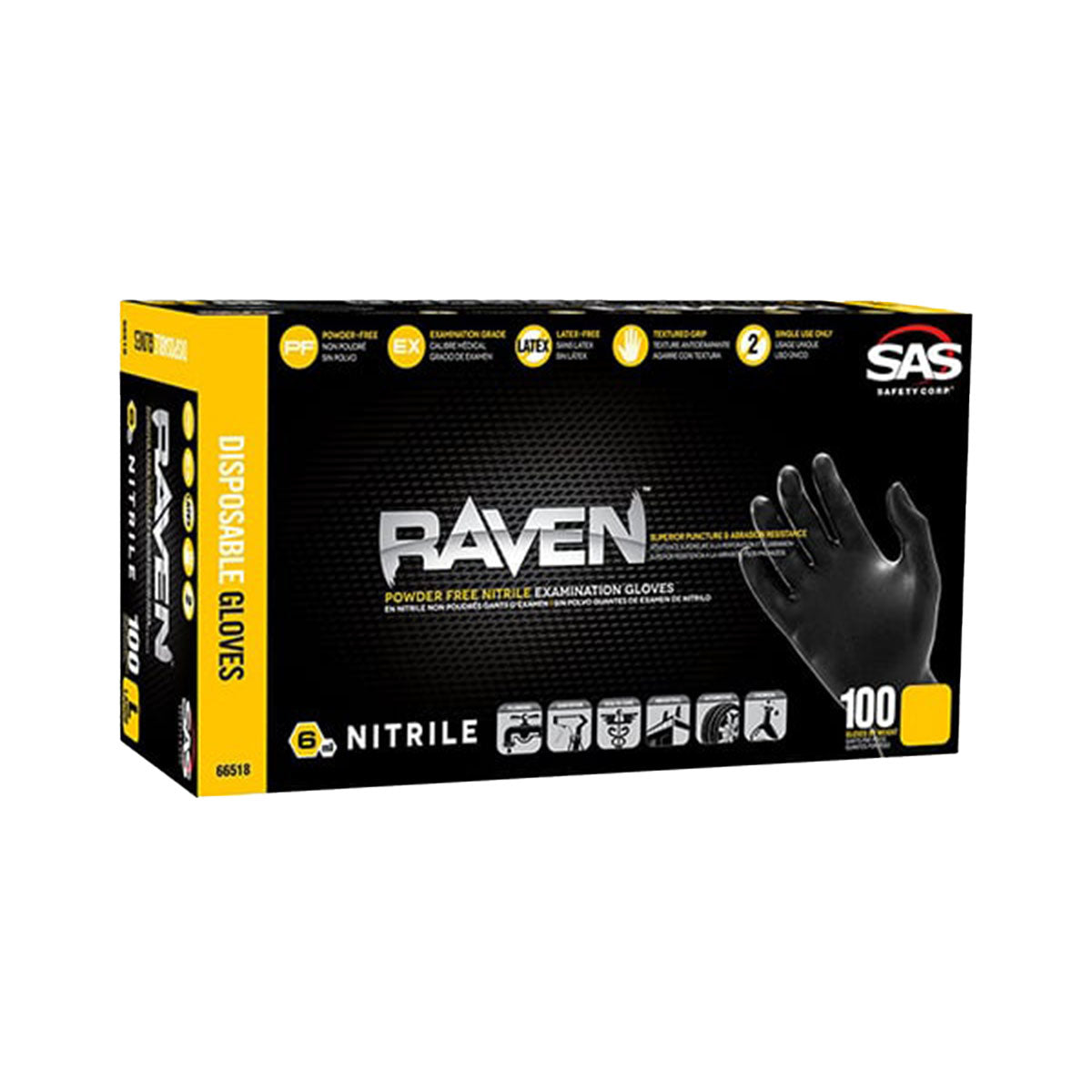 SAS Raven Extra Strength Disposable Gloves | Medium